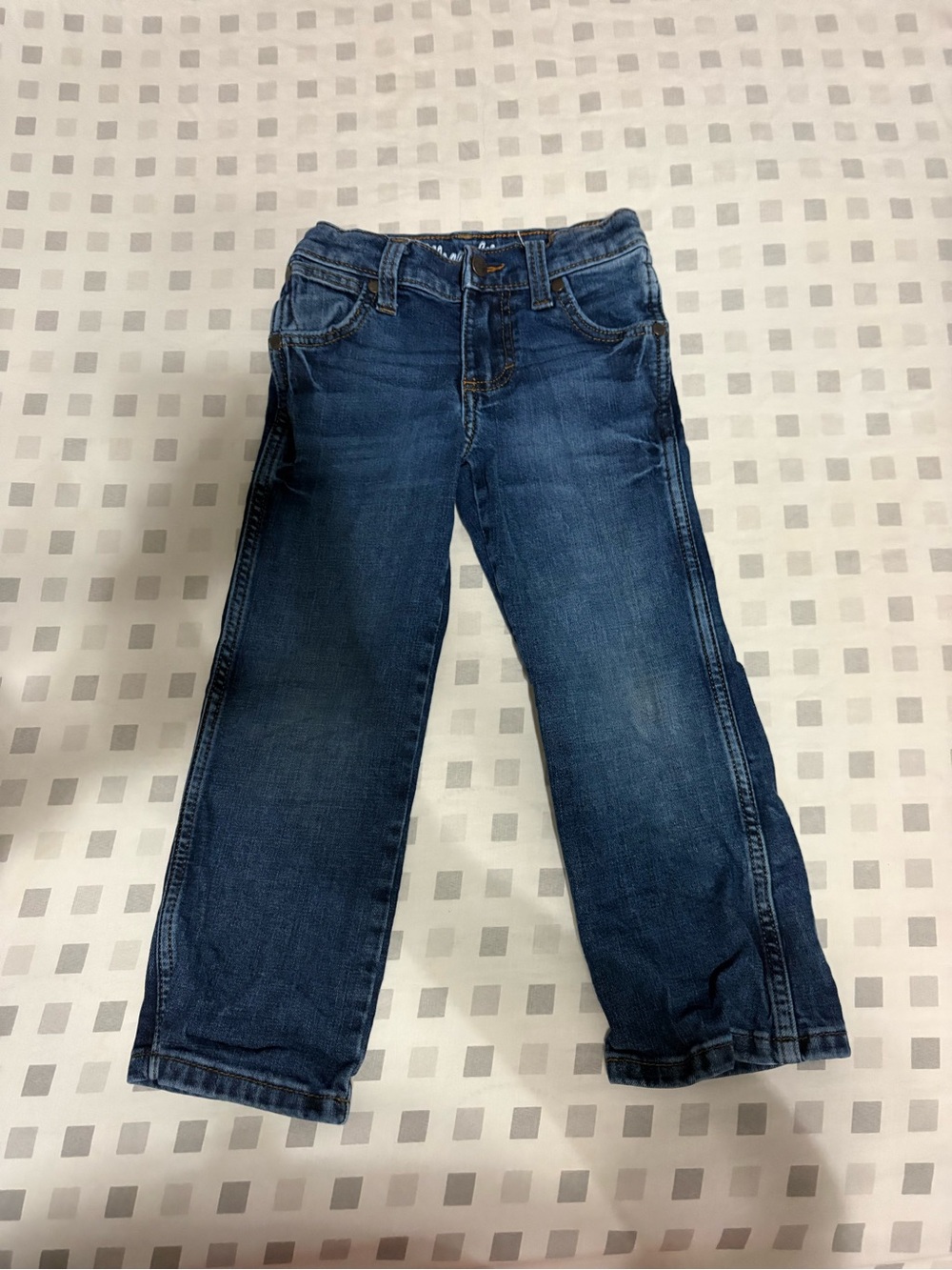 Wrangler Dark Blue Kids Straight-Leg Denim Jeans
